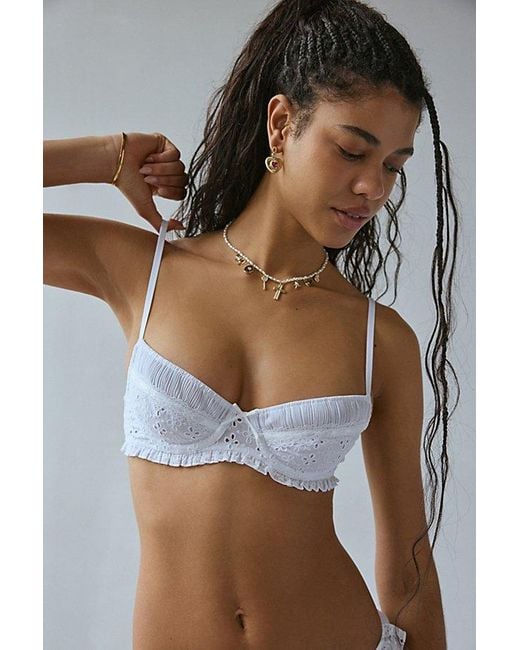Out From Under Brown Bloom Eyelet Lace Balconette Bra