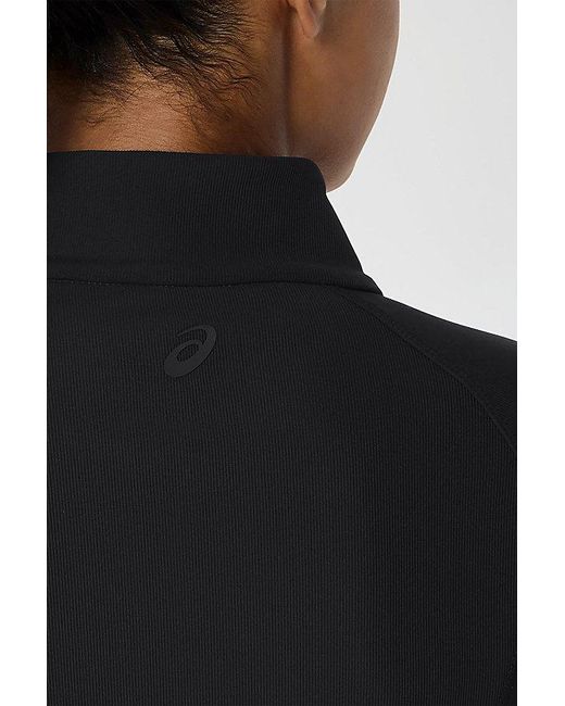 Asics Black Rib Knit Performance Jacket