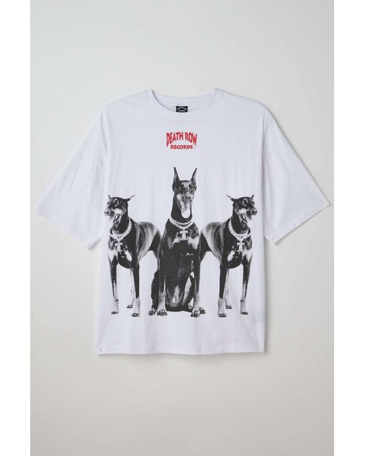 Urban Outfitters Blue Death Row Records Doberman Tee for men