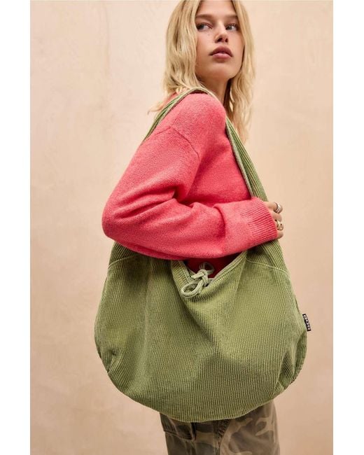 Urban Outfitters Red Bdg Flo Slouch Corduroy Tote Bag