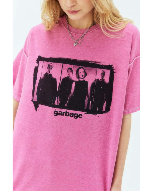 Urban Outfitters Pink Uo Garbage T-shirt