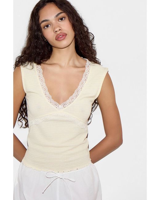 Out From Under Natural Diana Plunge Layering Top