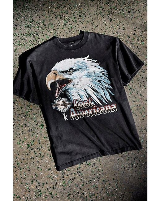 Urban Outfitters Black Harley Davidson X Mgk Lost Americana Graphic Tee for men