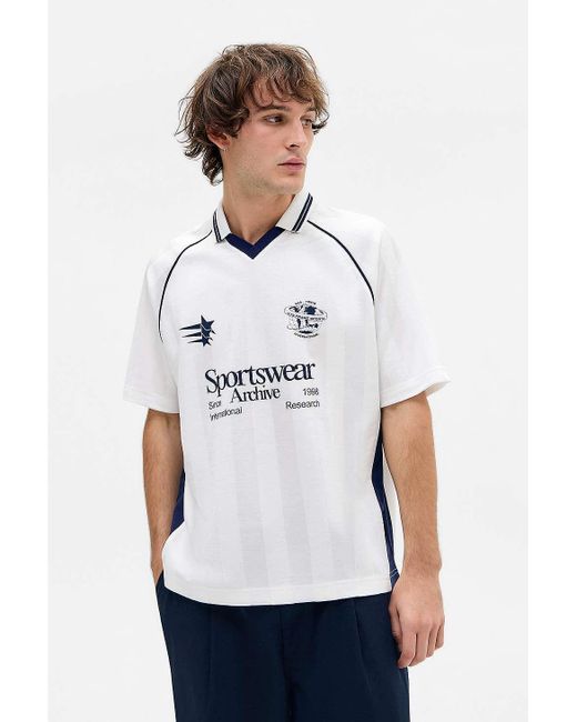 iets frans White Short Sleeve Football T-shirt for men