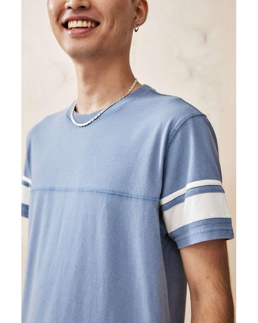 BDG Blue Panelled T-shirt for men