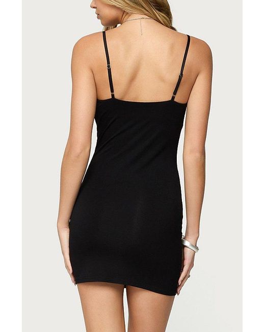 Edikted Layered Bra Cowl Neck Mini Dress in Black | Lyst