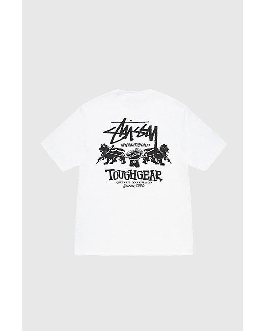 Stussy White Tough Gear Int. Tee for men