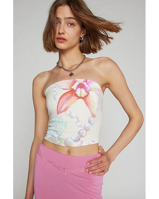 graphic bandeau top