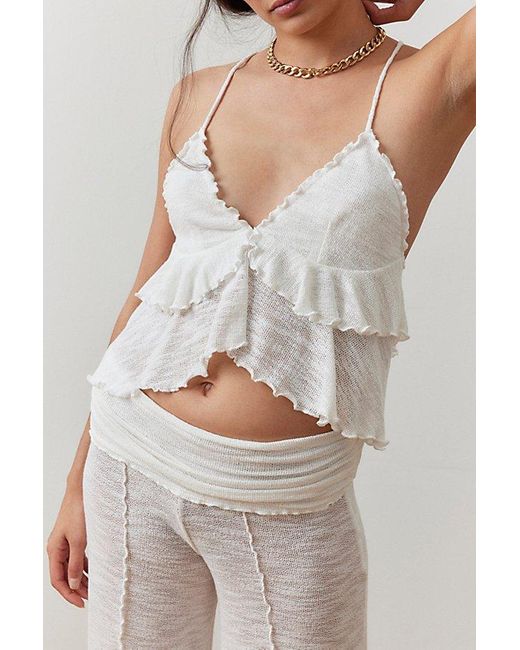 Out From Under White Belle Tiered Tank Top