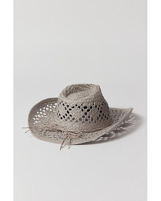 Urban Outfitters Gray Dakota Straw Cowboy Hat
