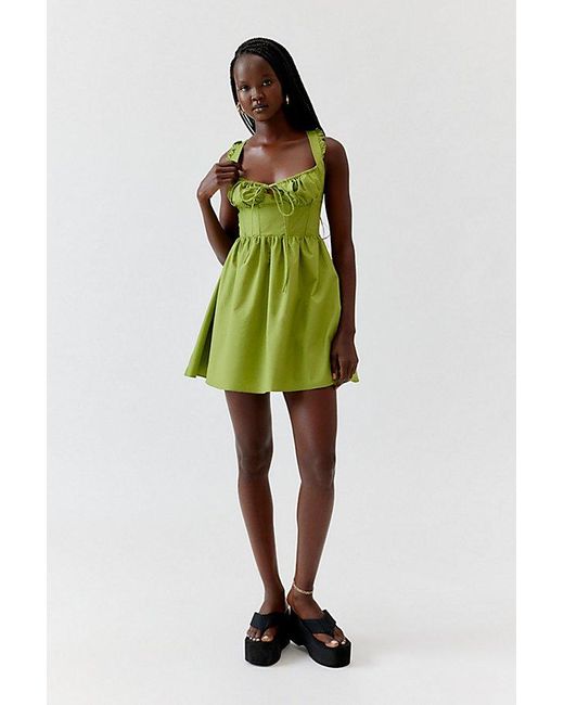 Glamorous Green Bustier Mini Dress