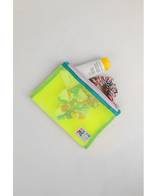 Mokuyobi Blue Flat Mesh Zip Pouch Set for men