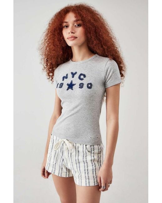 BDG White Grey Nyc 1990 Baby T-shirt
