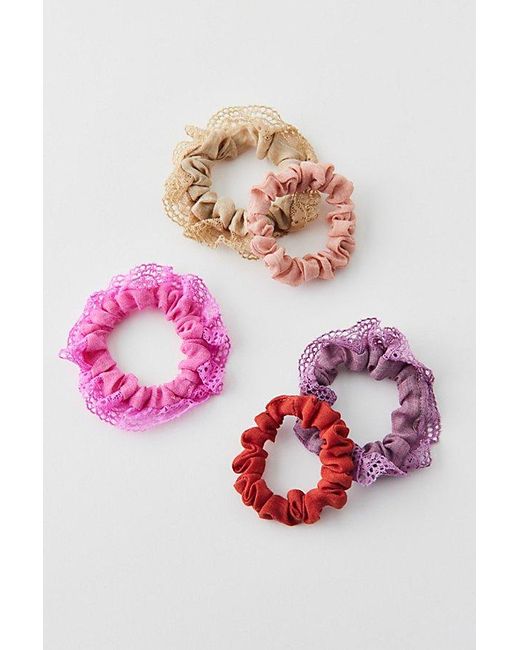 Urban Outfitters Pink Sunwashed Scrunchie Set
