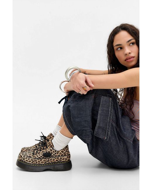 Dr. Martens Brown Buzz 5-eye Leopard Shoes