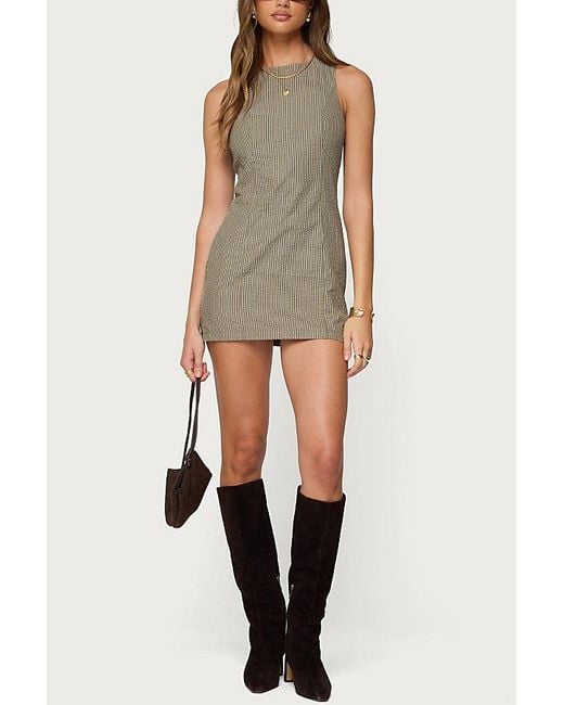 Edikted Green Macee Gingham Romper
