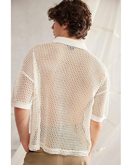 Standard Cloth Natural Foundation Mesh Polo Shirt Top for men