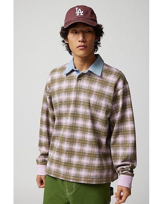 Urban Outfitters Brown Uo Tompkins Skate Rugby Sweatshirt for men