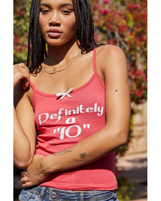 Urban Outfitters Red Uo Definitely A 10 Corey Cami