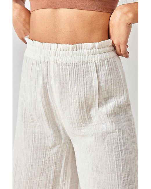 Out From Under White Cotton Gauze Lounge Pants