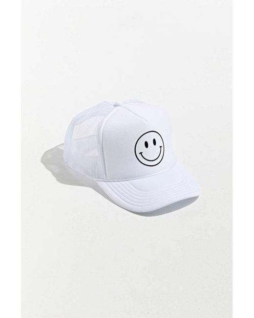 Urban Outfitters White Smile Trucker Hat for men