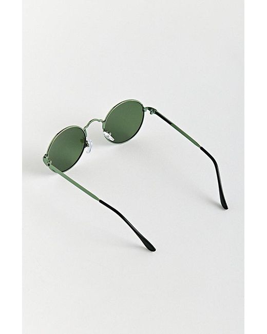 Urban Outfitters Green Waverly Round Sunglasses for men