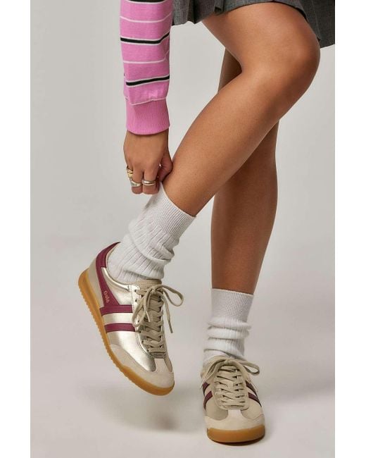 Gola Metallic Glim Gold & Pink Torpedo Trainers