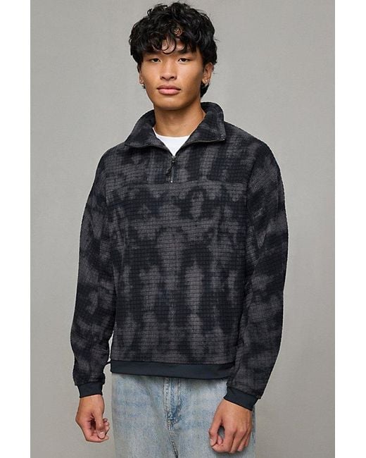 Mountain Hardwear Gray Big Grid Half Zip Pullover Jacket for men