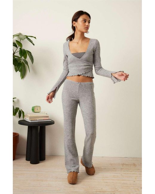 Out From Under Natural Lila Cosy Ribbed Lounge Pants