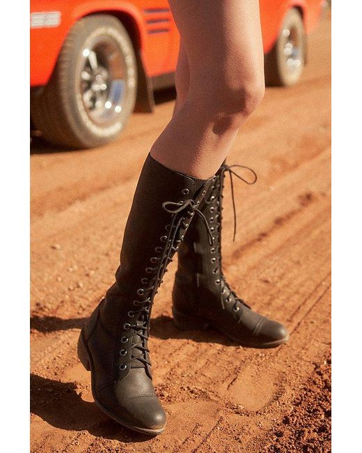ROC Boots Australia Blue Roc Terrain Leather Knee-High Combat Boot