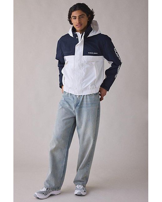 Guess Blue Colorblock Windbreaker Jacket for men