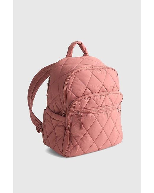 Vera Bradley Pink Quilted Nylon Bancroft Backpack