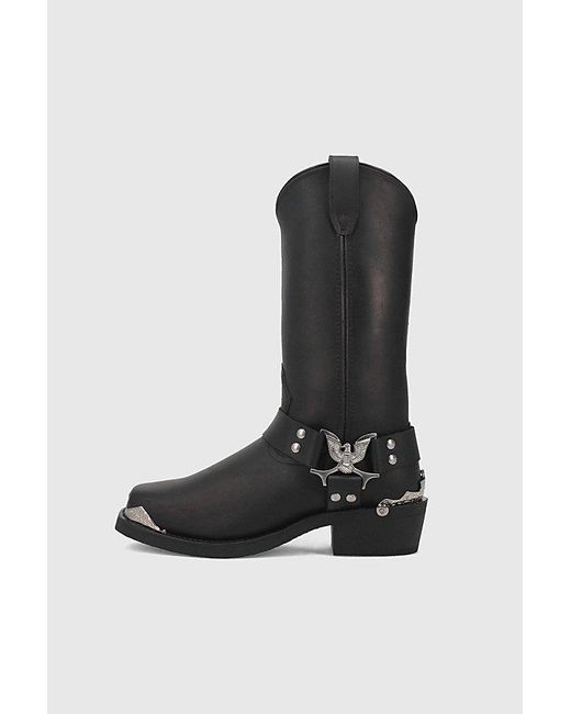 Dingo Black Chopper Leather Harness Boot for men