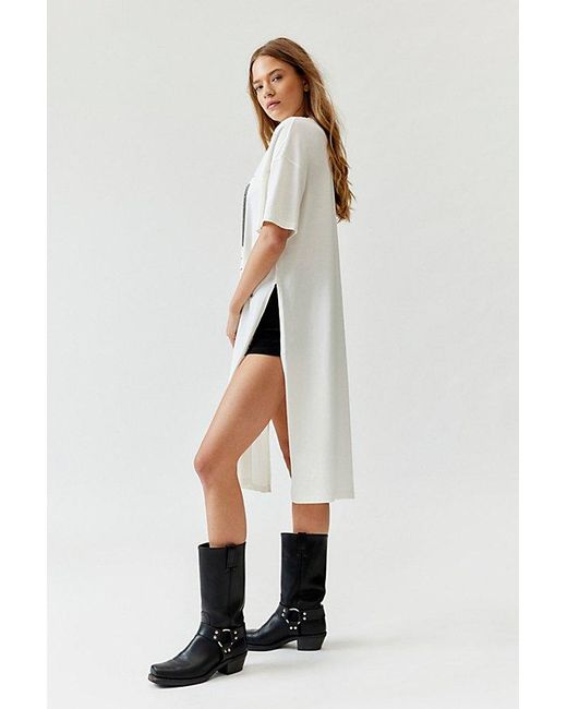 Urban Outfitters White Solstice Moon Tunic T-Shirt Dress