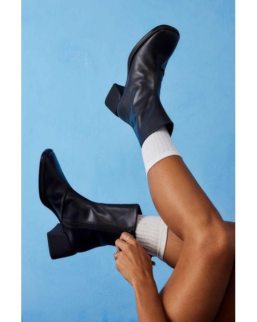 Vagabond Shoemakers Stiefeletten mit blockabsatz und eckiger schuhspitze in  Blau | Lyst DE