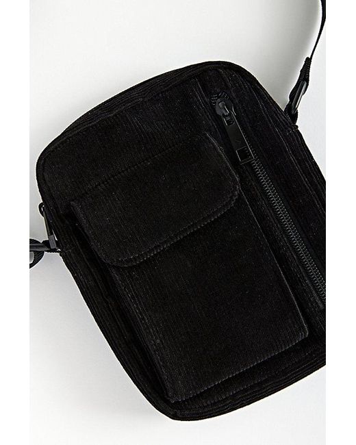 Urban Outfitters Black Uo Corduroy Mini Messenger Bag for men