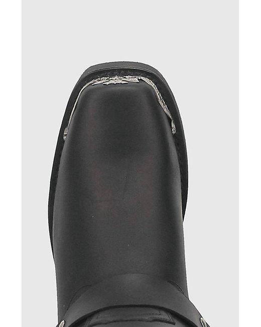 Dingo Black Chopper Leather Harness Boot for men