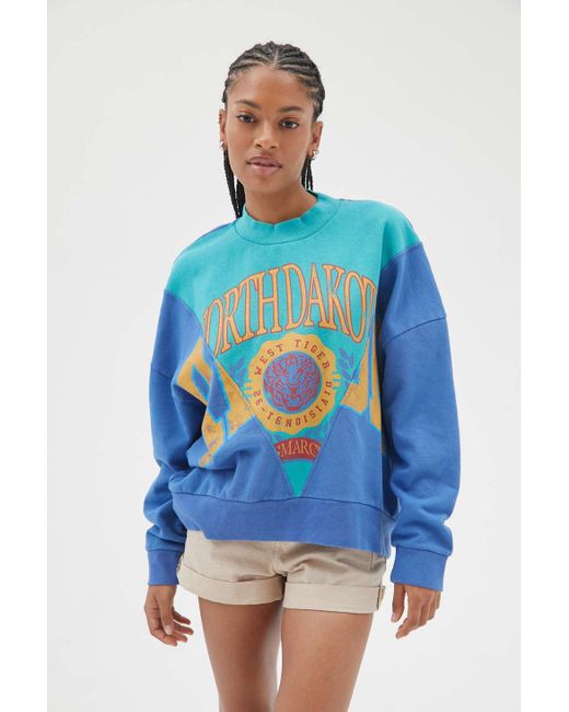 Urban Outfitters Blue North Dakota Spliced Sweatshirt