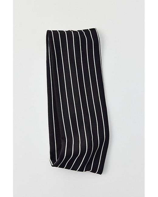 Urban Outfitters Black Striped Wide Soft Headband