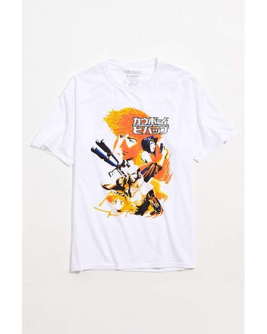 Urban Outfitters White Cowboy Bebop Session List Tee for men