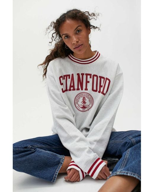 Champion Uo Exclusive Stanford University Sweatshirt in Gray | Lyst