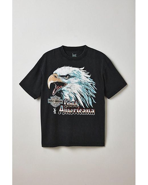 Urban Outfitters Black Harley Davidson X Mgk Lost Americana Graphic Tee for men