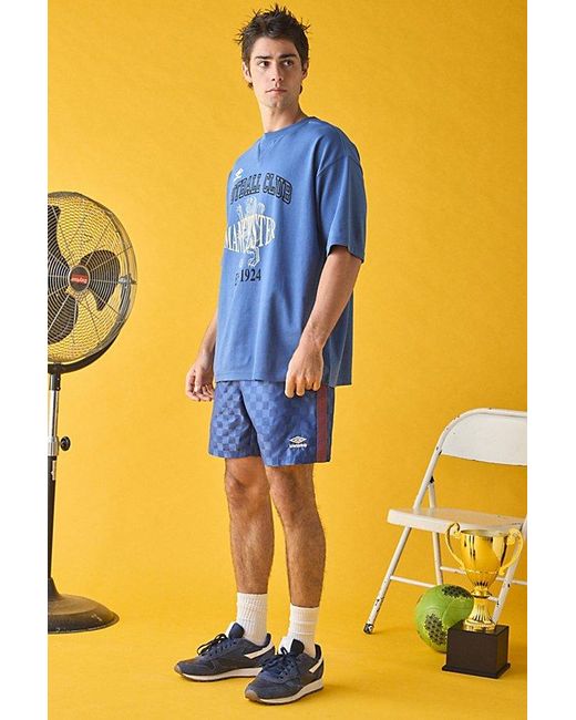 Umbro Blue Uo Exclusive Check Pattern 7" Short for men