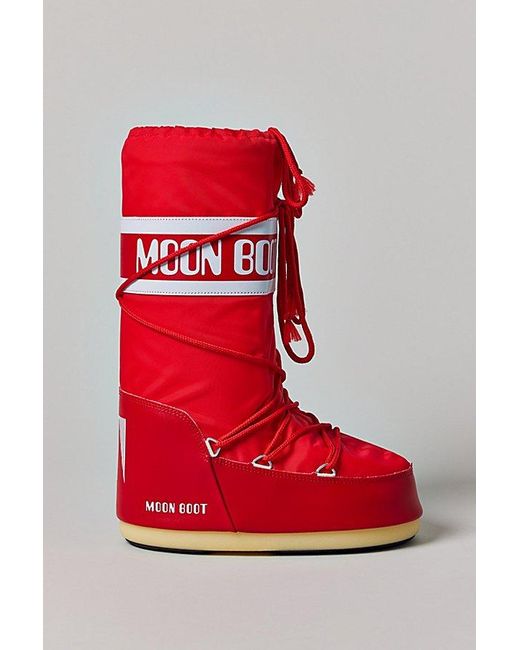 Moon Boot Red Icon Nylon Boot