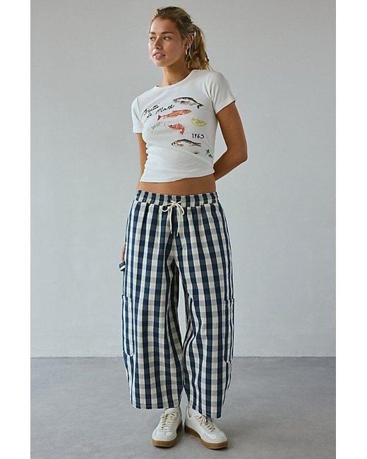 BDG Blue Eva Canvas Wide Leg Crop Pant