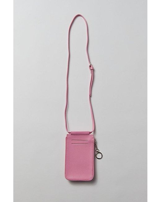 Urban Outfitters Pink Uo Kara Vertical Lanyard Pouch