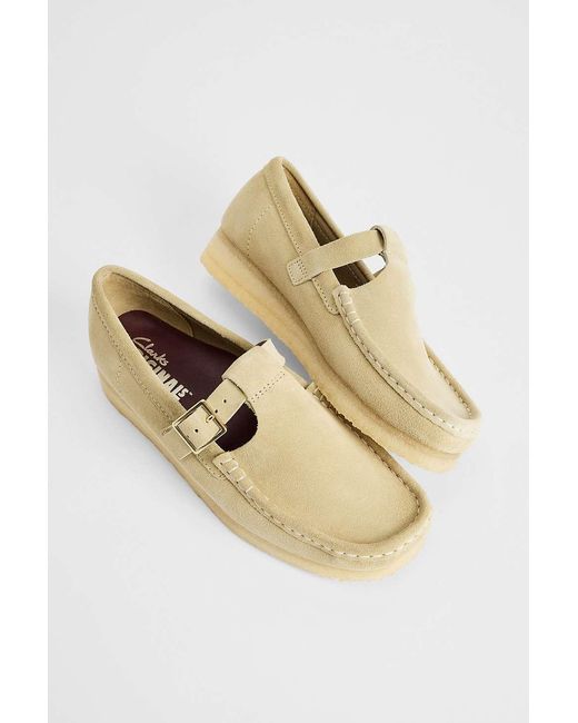 Clarks Metallic Maple Wallabee T-bar Shoes