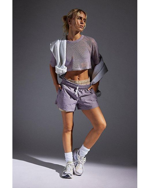 Champion Gray Uo Exclusive Mesh Cropped Tee Top