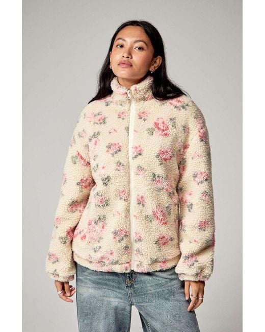Kimchi Blue Natural Opal Floral Fleece Jacket