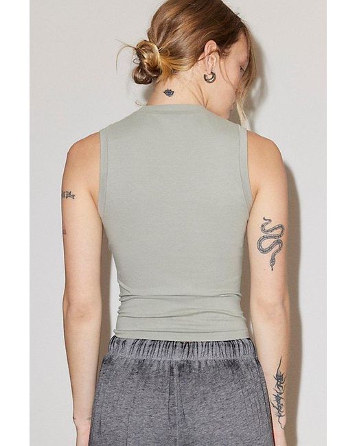 Out From Under Gray Cotton Compression Muscle Tank Top